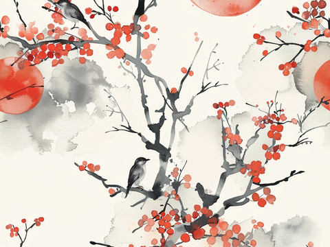  日式壁纸 壁纸 墙画 墙纸 