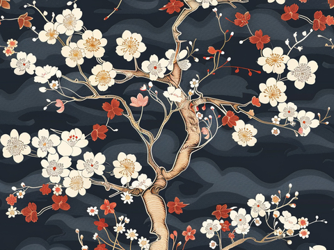  日式壁纸 壁纸 墙画 墙纸 