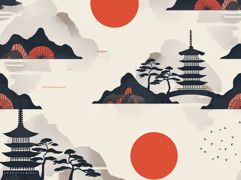  日式壁紙 壁紙 墻畫 墻紙 