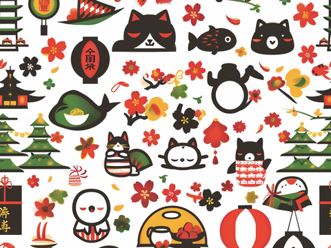  日式壁纸 壁纸 墙画 墙纸 