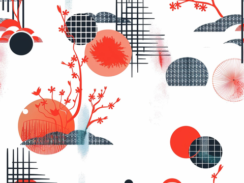  日式壁纸 壁纸 墙画 墙纸 