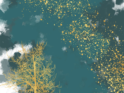  中式新中式挂画 油画水彩画 装饰画挂画 