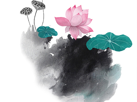  中式新中式挂画 油画水彩画 装饰画挂画 