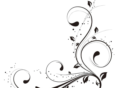  黑白凹凸 装饰花纹 