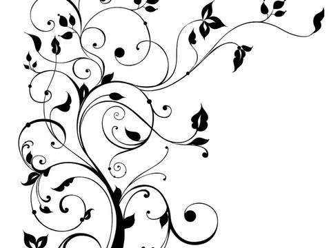  黑白凹凸 装饰花纹 