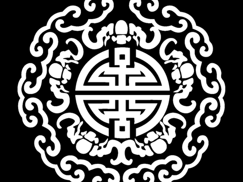  黑白凹凸 装饰花纹 