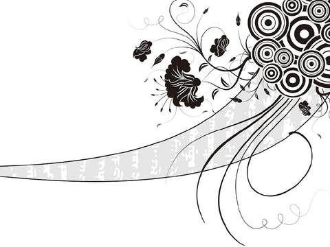  黑白凹凸 装饰花纹 