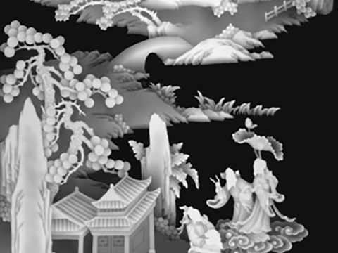  黑白凹凸  裝飾花紋 浮雕 