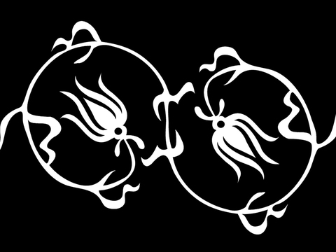  黑白凹凸 装饰花纹 