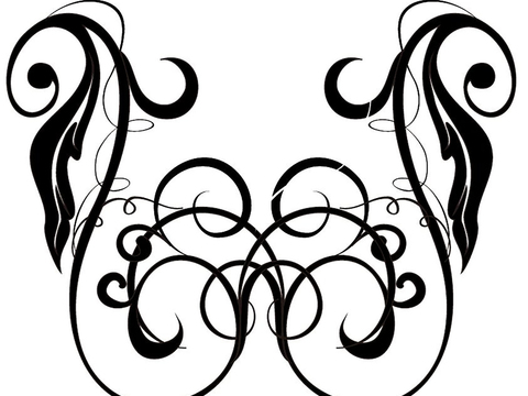  黑白凹凸 装饰花纹 