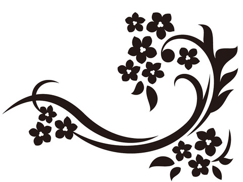  黑白凹凸 装饰花纹 