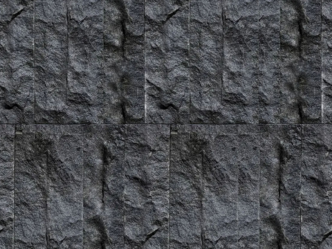  灰色无缝自然面石材凹凸文化石 蘑菇砖 文化砖 条石 