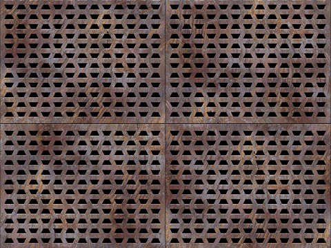  穿孔金属板 铁锈生锈金属板 