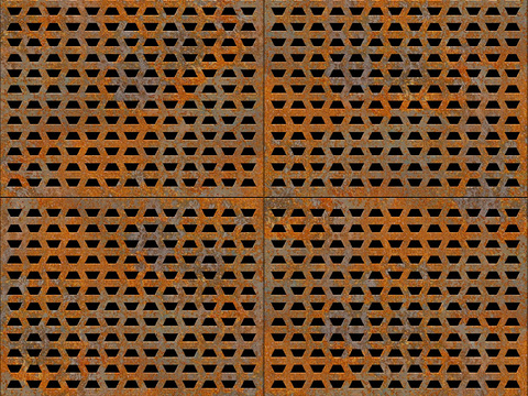  穿孔金属板 铁锈生锈金属板 