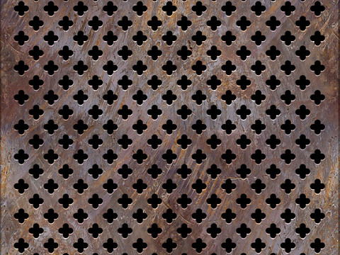 穿孔金属板 铁锈生锈金属板 