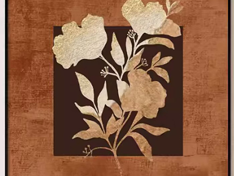  中古挂画组合 装饰画挂画 抽象画立体画 