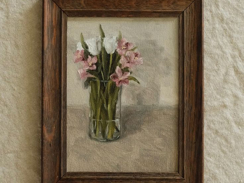  中古挂画组合 装饰画挂画 抽象画立体画 