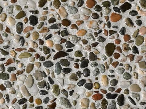  石子石头砾石鹅卵石地面 