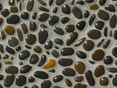  石子石头砾石鹅卵石地面 