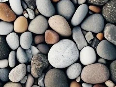  石子石头砾石鹅卵石地面 