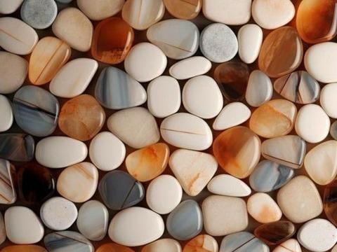  石子石头砾石鹅卵石地面 