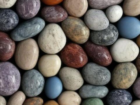  石子石头砾石鹅卵石地面 