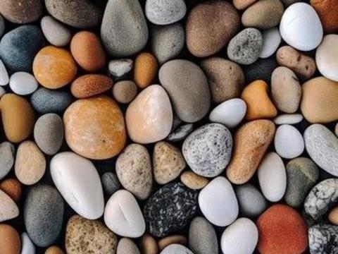  石子石头砾石鹅卵石地面 