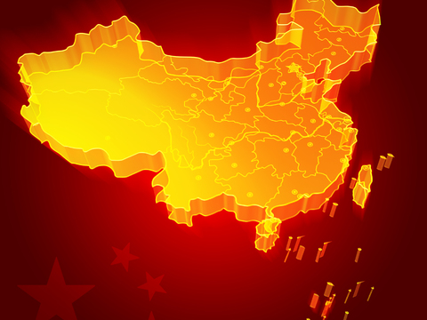  中国地图 党建红色地图 