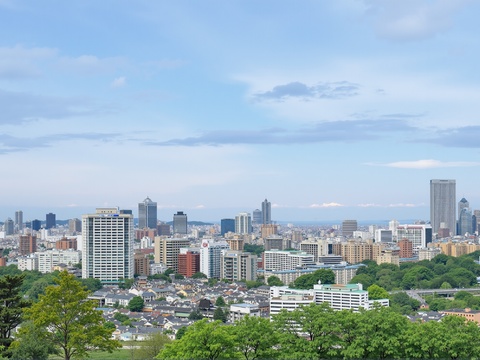 现代城市白天外景天空外景 