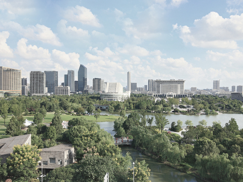  现代城市外景白天城市外景都市外景 