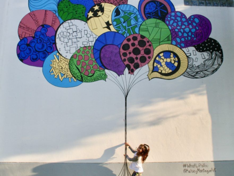  围墙涂鸦 商业街道贴图 商店广告图 氛围贴图 