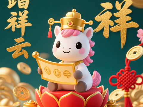  马年新年春节2026马年海报 