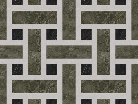  无缝大理石拼花几何花砖 大理石拼花 