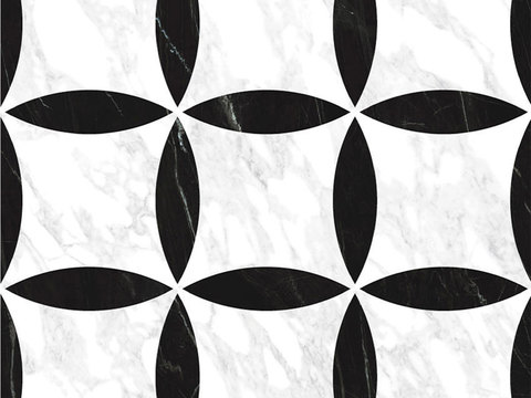  无缝大理石拼花几何花砖 大理石拼花 