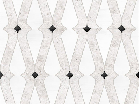  意式无缝石材地面石材拼花大理石 