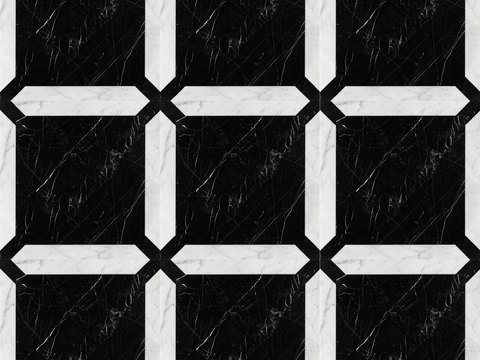  无缝大理石拼花几何花砖 大理石拼花 
