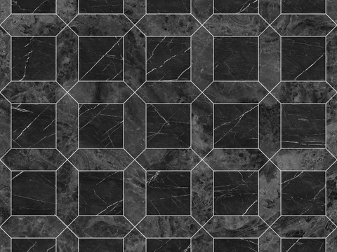  无缝大理石拼花几何花砖 大理石拼花 