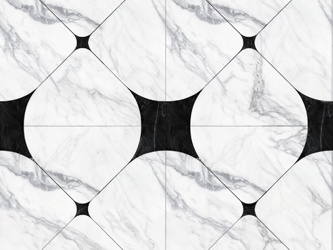  无缝大理石拼花几何花砖 大理石拼花 