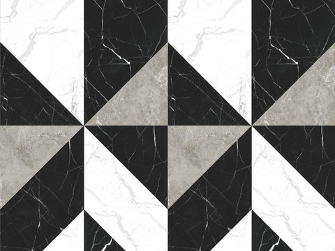  无缝大理石拼花几何花砖 大理石拼花 
