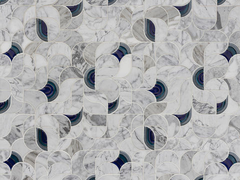  现代简约无缝不规则石材拼花 