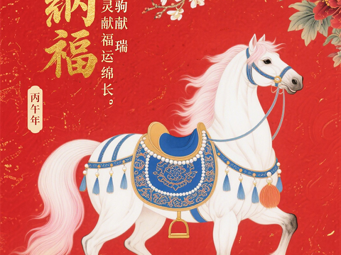  马年新年春节2026马年海报 