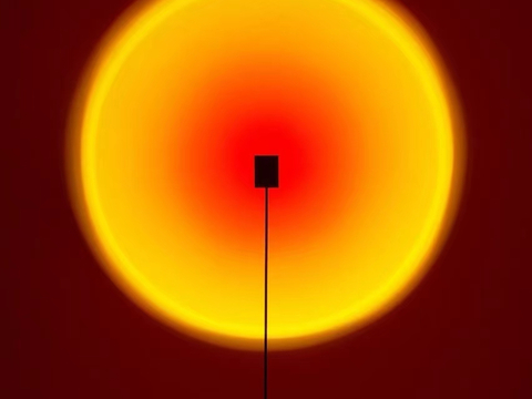  网红日落灯 装饰性贴图 