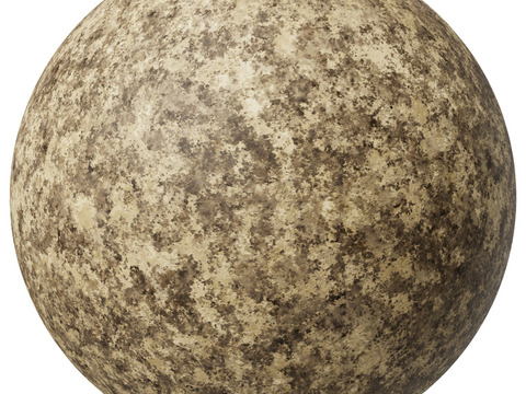  土黄色花岗岩石材 PBR材质贴图 2k 