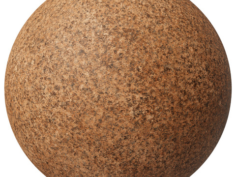  锈红色花岗岩石材 PBR材质贴图 1k 