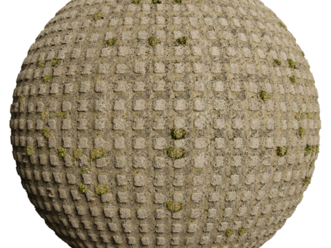  植草砖铺路石户外地面 PBR材质贴图 2K 