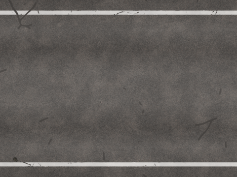  裂痕单行道马路公路道路沥青路 PBR材质贴图 2k 