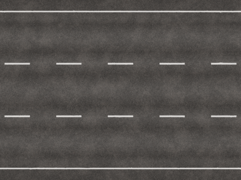  三车道马路公路道路沥青路 PBR材质贴图 2k 