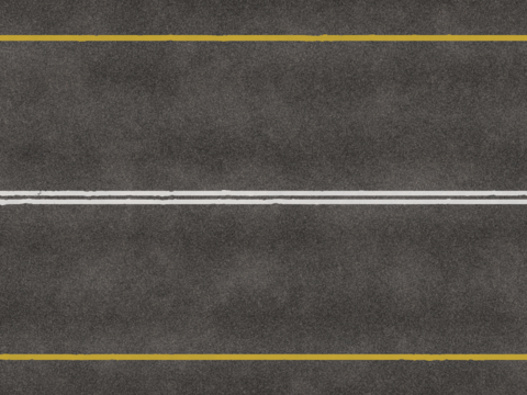  双向两车道马路公路道路沥青路 PBR材质贴图 2k 