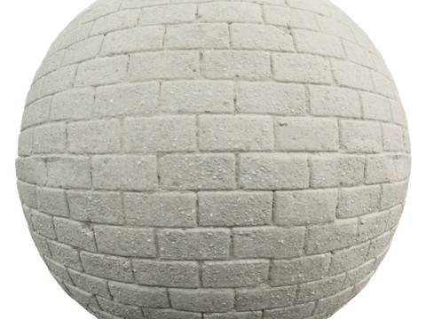  无缝灰色户外砖铺路石铺路砖 PBR材质贴图 2k 