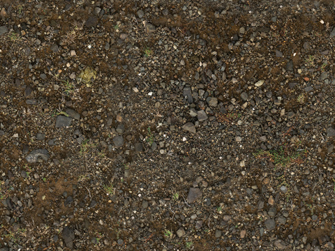  泥地土地碎石地自然地面地表 PBR材质贴图 2K 